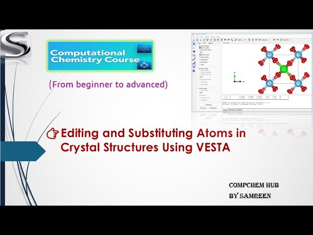 How to Label, Modify and Substitute Atoms in a Crystal Structure Using VESTA | Step-by-Step Tutorial