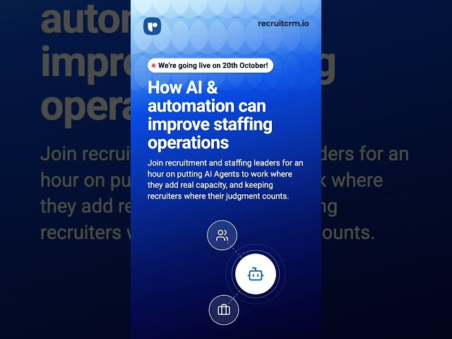 How AI & automation can improve staffing operations - Techserve X Recruit CRM webinar