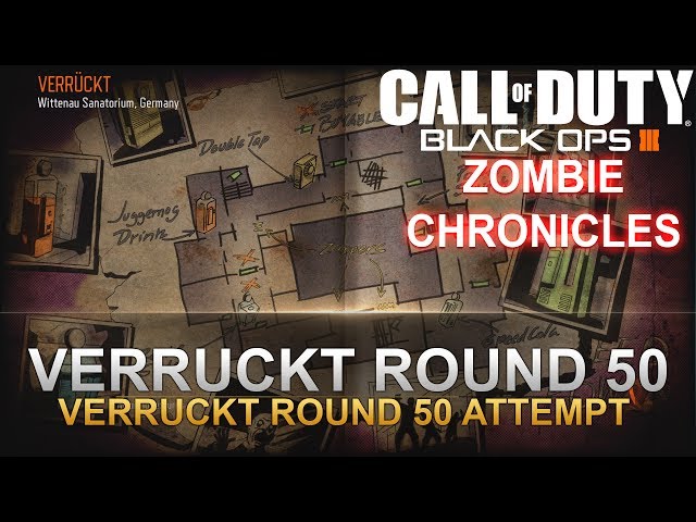 Black Ops 3 Verruckt SOLO PLAYTHROUGH ROUND 50 ATTEMPT! (ZOMBIE CHRONICLES)