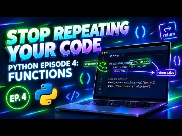 Python Course #4 Functions Explained — Parameters, Return Values, args, kwargs & More