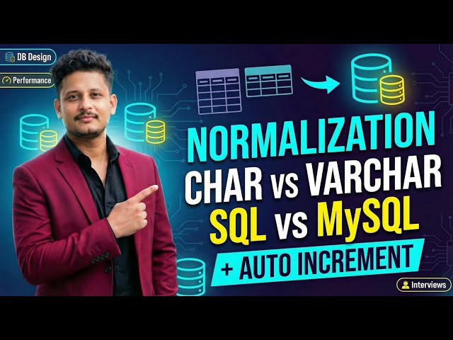 Session 6 SQL Database Design SECRETS: Normalization, CHAR vs VARCHAR, SQL vs MySQL, Auto Increment