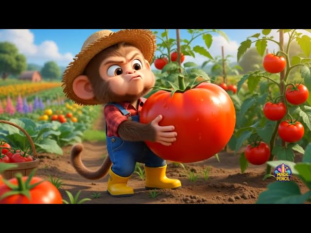 Monkey Farmer's Busy Farm Day 🐵 | Cute Animal Adventure | Monkey Cartoon | 3D Cartoon for Kids