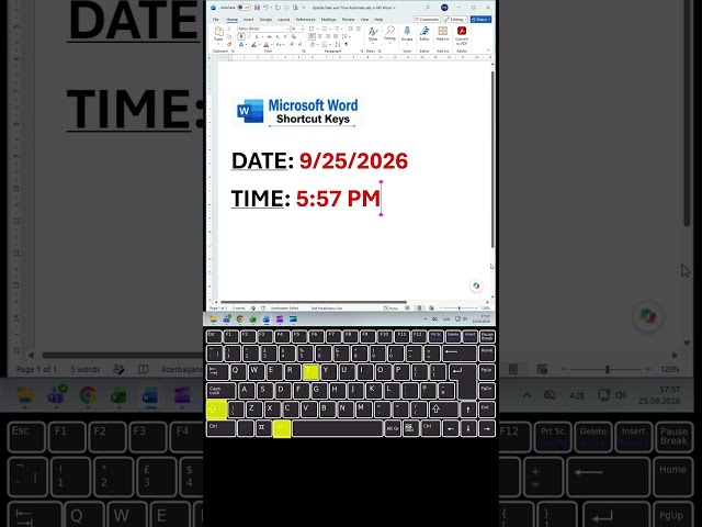 Secret MS Word Hack: Insert a Live Date & Time That Updates Automatically! #MSWordTips #MSWord