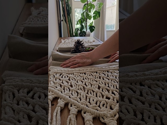 DIY Table Runner #macrame #diycrafts #diy #macrametutorial #handmade #tablerunner #bohostyle #decor