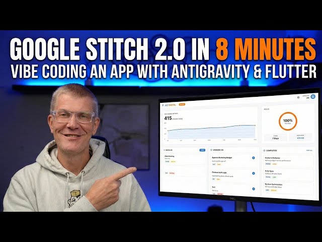 Google Stitch 2.0 In 8 Minutes: Vibe Coding an App with Antigravity & Flutter