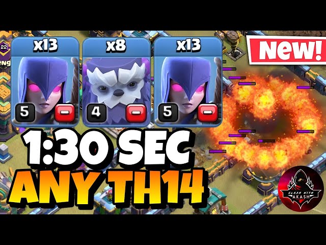 TH14 Yeti Witch Attack With 10 Zap Spell | Best TH14 Attack Strategy in Clash of Clans