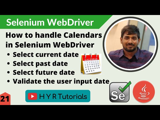 How to handle Calendars using Selenium WebDriver | Selenium |