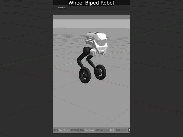 ROS 2 Wheel Biped Robot #robot #ros2 #robotics