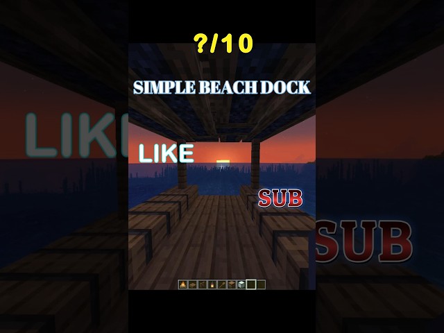 Easy Minecraft Beach Dock Build Tutorial 🌊⚓  #minecraft #shorts