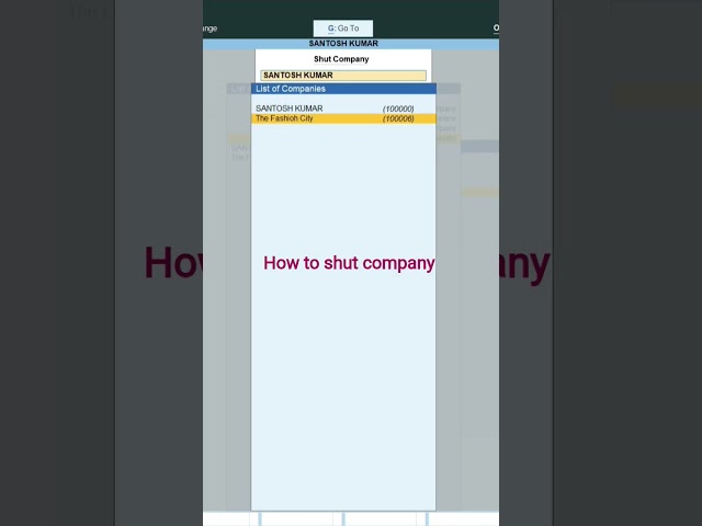 tally prime mai company ek sath khuli jada company ko kaise band kare 😱 #shorts #ytshorts