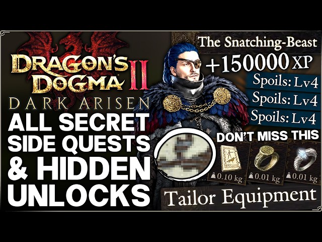 Dragon's Dogma 2 Dark Arisen - ALL IMPORTANT Side Quests & Secret Unlocks - Best Gear & More Guide!