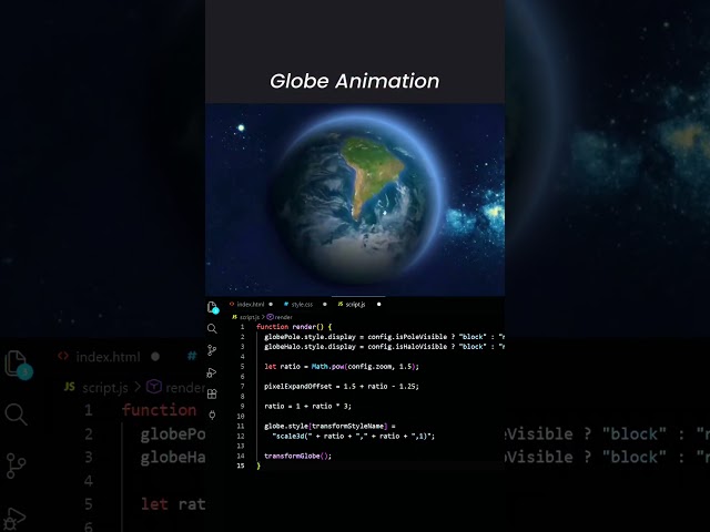Globe Animation using HTML, CSS and JavaScript
