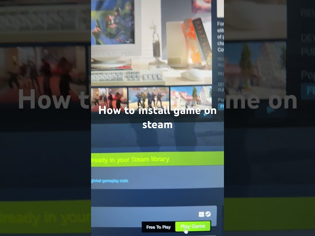 How to install game on steam