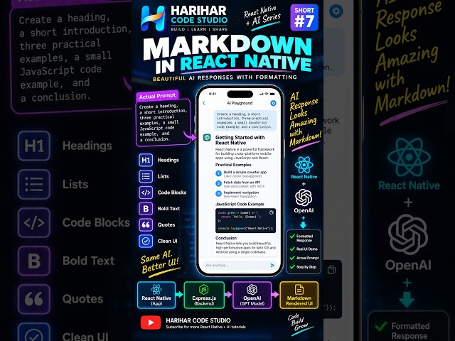 Markdown in React Native 🤯 | Format AI Responses Beautifully