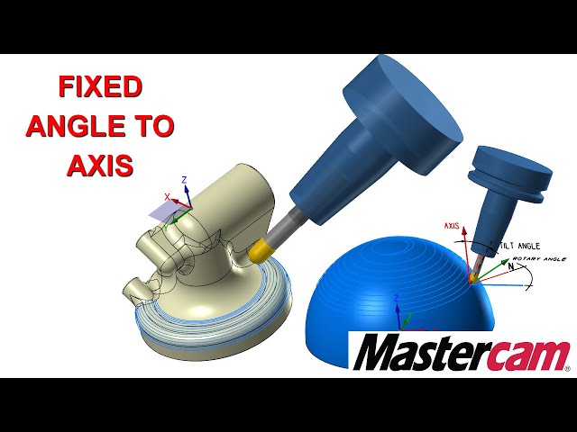 Mastercam Multiaxis - Điều khiển trục dao với phương pháp Fixed Angle to Axis