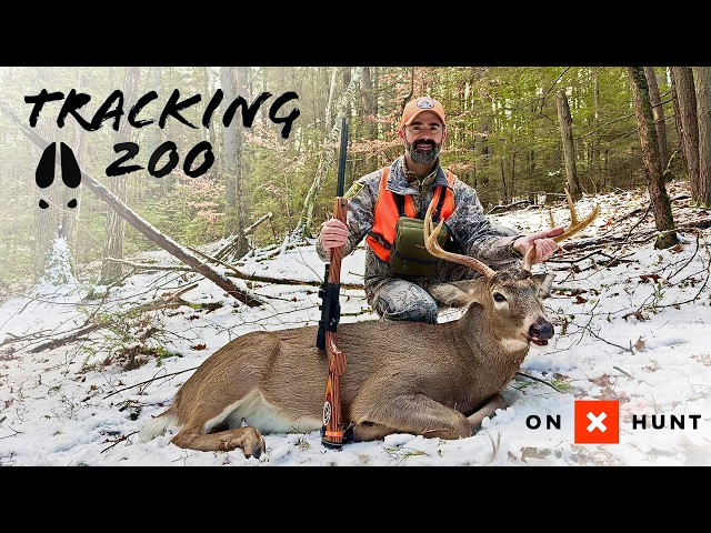 Tracking down a BIG BUCK with the muzzleloader on fresh SNOW.  Real Hunting Public Land Tracking 200
