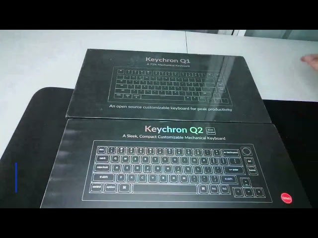 Unpacking EP06: Keychron Q2 QMK with Knob, box comparison with Q1 and K4