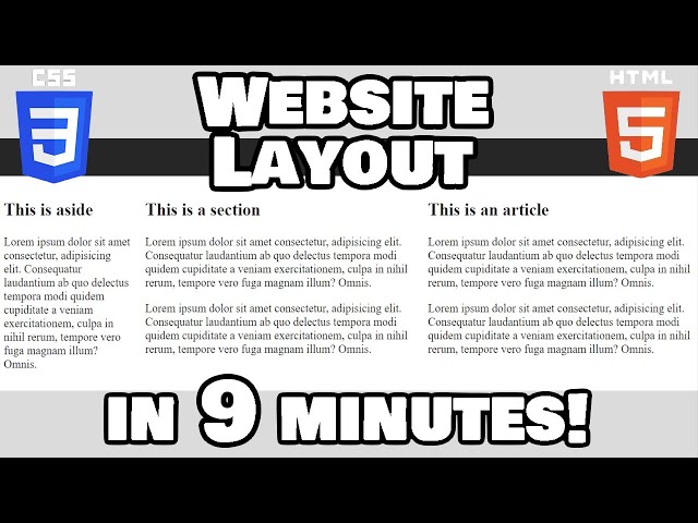 CSS website layout in 9 minutes! 🗺️