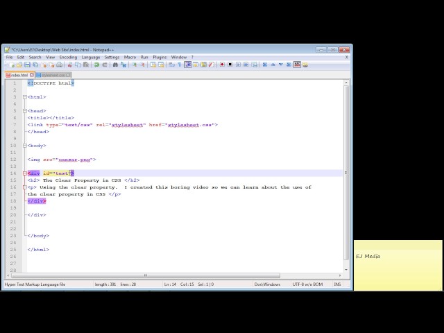 CSS Tutorial for Beginners - Clear property
