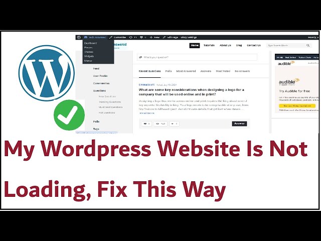 My Wordpress Website Is Not Loading, Fix This Way
