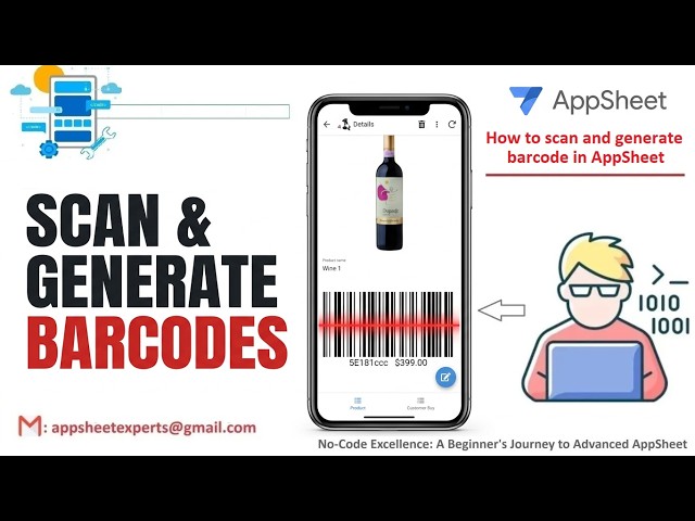 How to Scan & Generate Barcodes in AppSheet | #appsheet #google #mobileapp #nocode #inventory