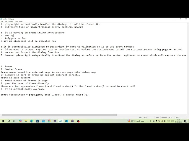 Dialogs Handling in Playwright