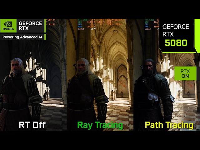 The Witcher 3 Remastered Ray Tracing vs Path Tracing - Graphics/Performance Comparison | RTX 5080