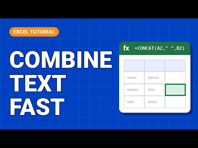 CONCAT in Excel: Combine Text From Multiple Cells Easily