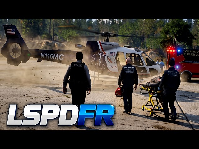 Shootout at Sandy Airfield Ends With a Medevac Call | LSPDFR Realism - NPCAI