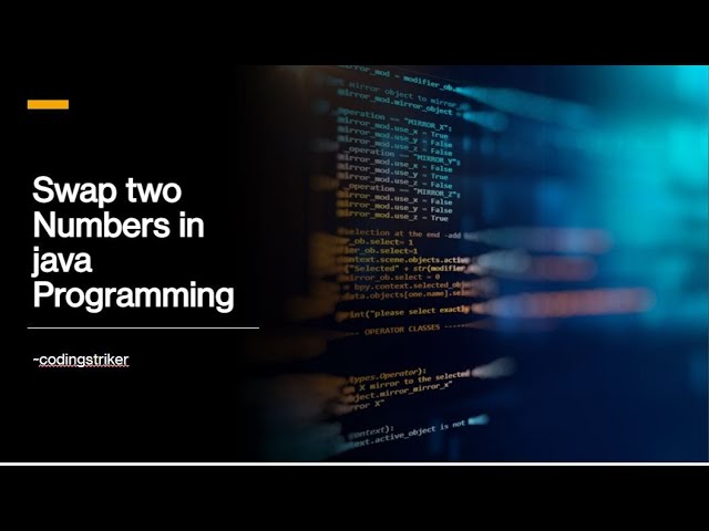 Swap two Numbers in java Programming || #Randomproblem#javaprogramming#codingstriker
