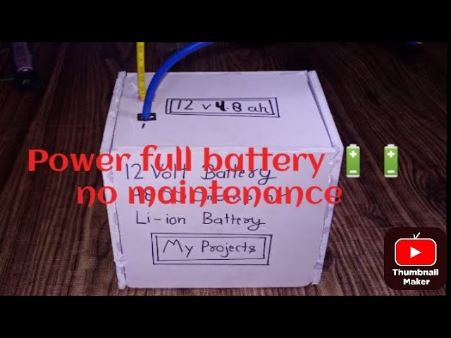 How to Make 12 Volt Battery 🔋|| Long Life and maintenance free battery