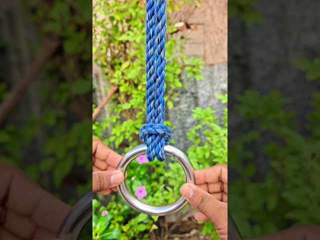 Perfect Rope Knot for a Metal Ring ✅🙏 #shorts #lifehacks