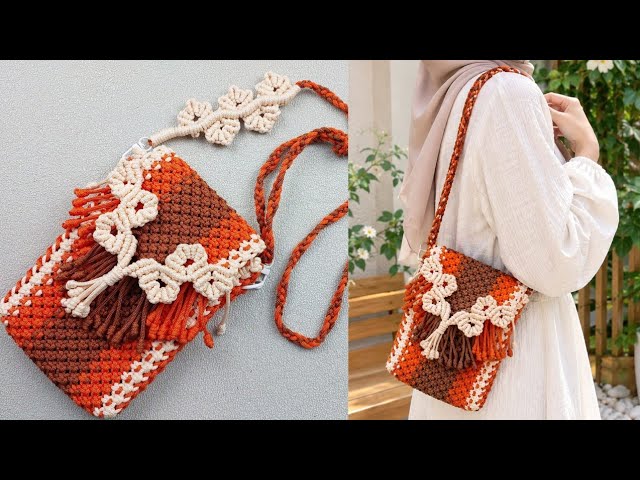 MACRAME LEAF BAG TUTORIAL | MACRAME BAG TUTORIAL