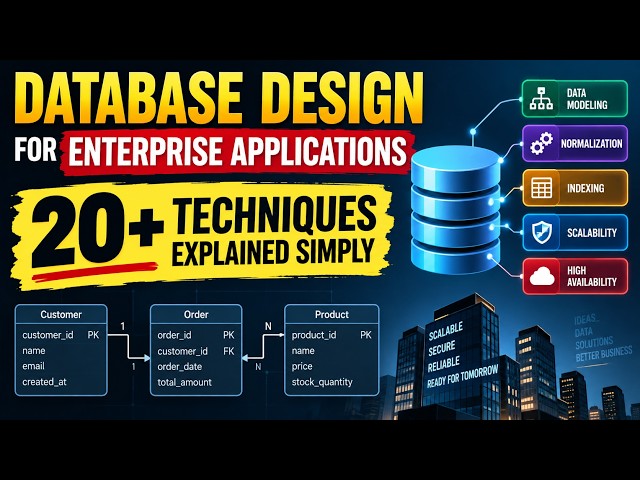 Database Design for Enterprise Applications 🤯 20+ Techniques Explained Simply