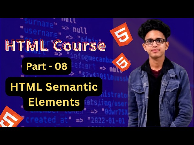 HTML Semantic Tags Explained | Complete Guide for Beginners (HTML5)