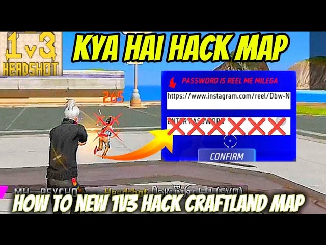 How to new 1v3 hack craftland map code | hack craftland ff | Watch full video#freefire#craftland
