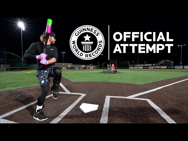 The Hardest Hit Baseball Ever | Guinness World Records Attempt