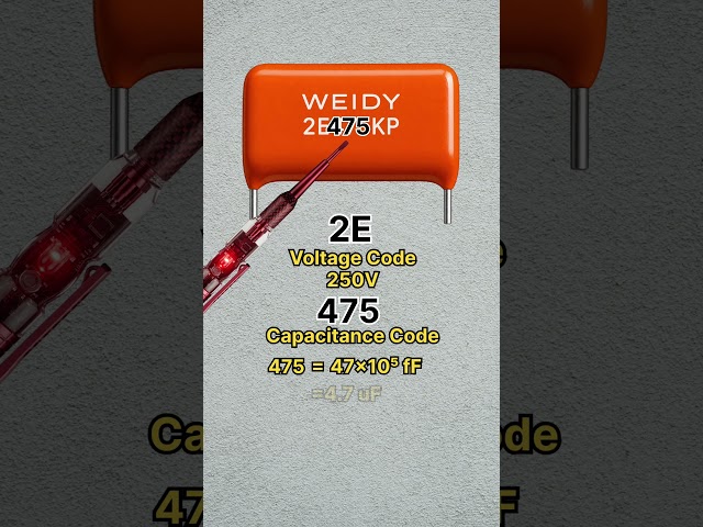 Read Capacitor Codes Like a Pro: WEIDY 2E475KP #shorts #fyp #trending #capacitor