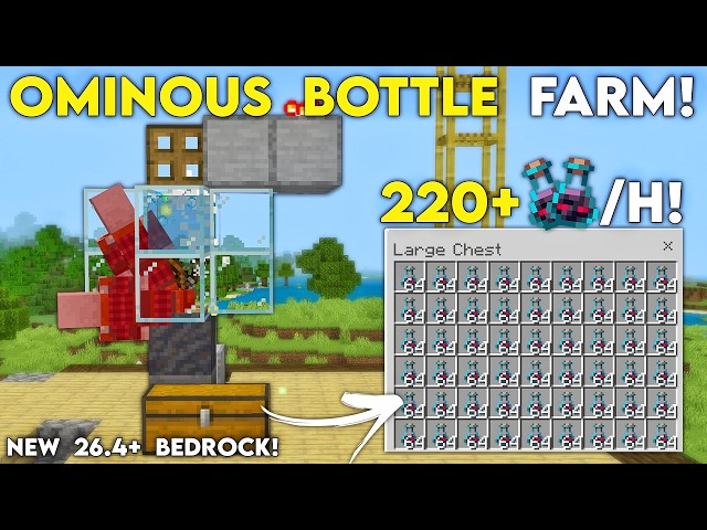 BEST OMINOUS BOTTLE FARM EVER in Minecraft Bedrock 26.4+!