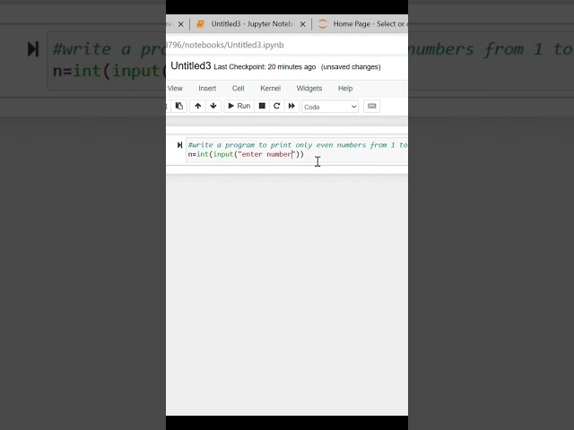 #program to print only even numbers between 1 to n