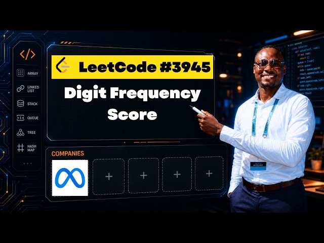 LeetCode 3945 Digit Frequency Score — O(1) Space Math Trick (Meta Interview Question)