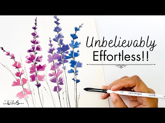 😱🤩 Easiest Flowers You'll EVER Paint! Mind Blowing Watercolor Flowers for Absolute Beginners!