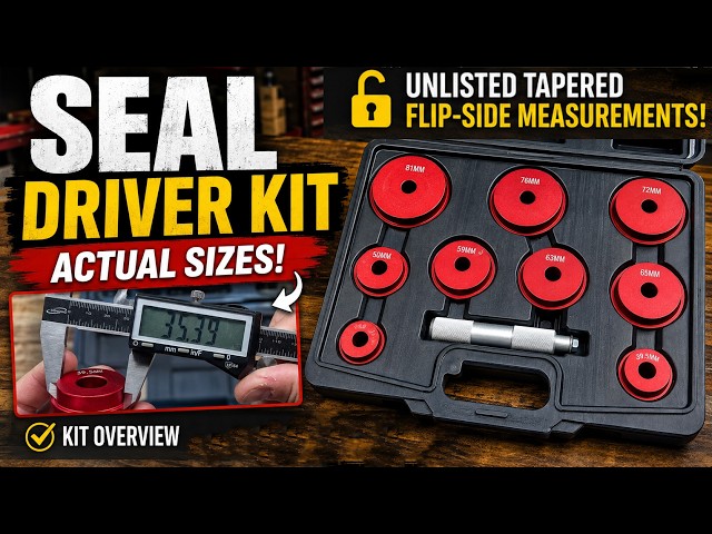 Best Affordable Auto Seal & Bearing Driver Kit – ALL Sizes Measured (Including the Unmarked Sides!)