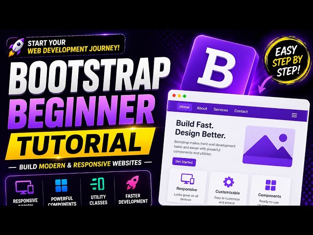 Bootstrap tutorial for beginners (easy & short) explanation 🔥