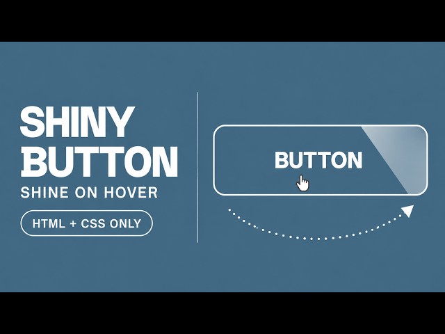 Shiny Button Hover Effect Using HTML CSS 🔥 | Modern UI Design