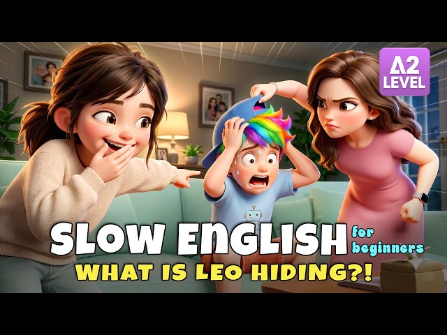 He Tried to Hide It from Mom... 🧢 | Slow English Story (A2 Level)