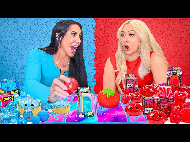 RED❤️ VS BLUE💙 FIDGET TRADE IRL ft/ @JordynneHahn 😱 #squishy #fidgettrading 