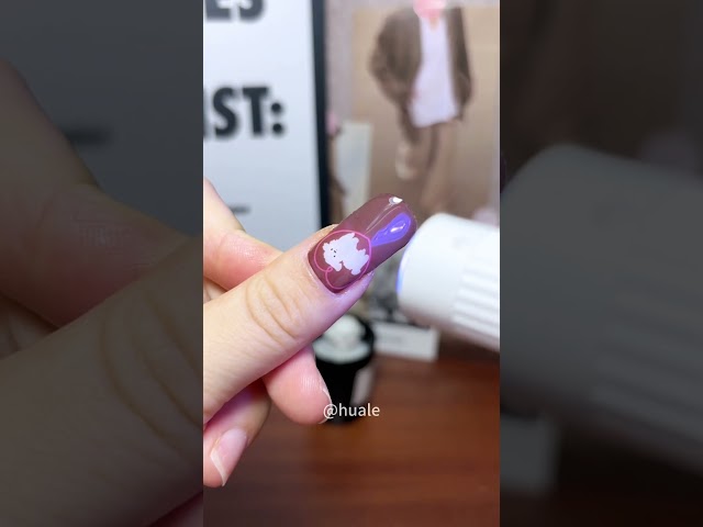 Cute puppy gel nail stickers#shorts #nailart #gelnail #asmr #fyp