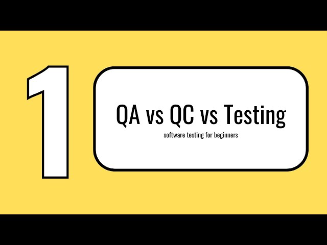 Software Testing for Beginners #1 | QA vs QC vs Testing