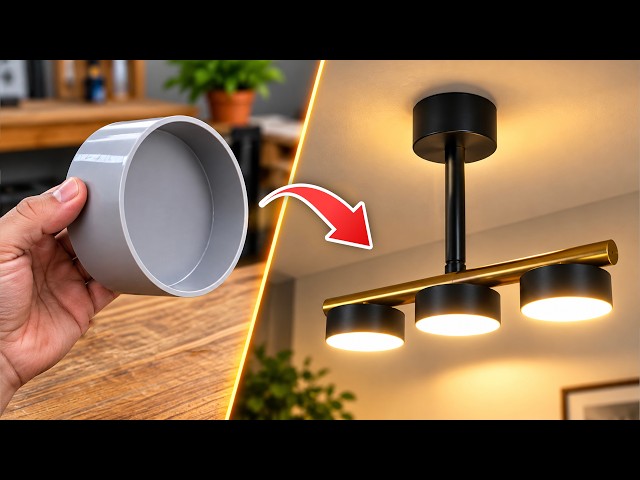 Nobody Thought of This PVC Pipe Hanging Light! Amazing DIY LED Chandelier